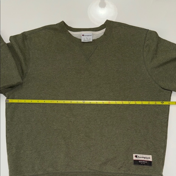 Champion Men's Classic Olive Crewneck Sweater Size L - Picture 5 of 6